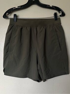 Under Armour Army Green Performance Shorts with Pockets